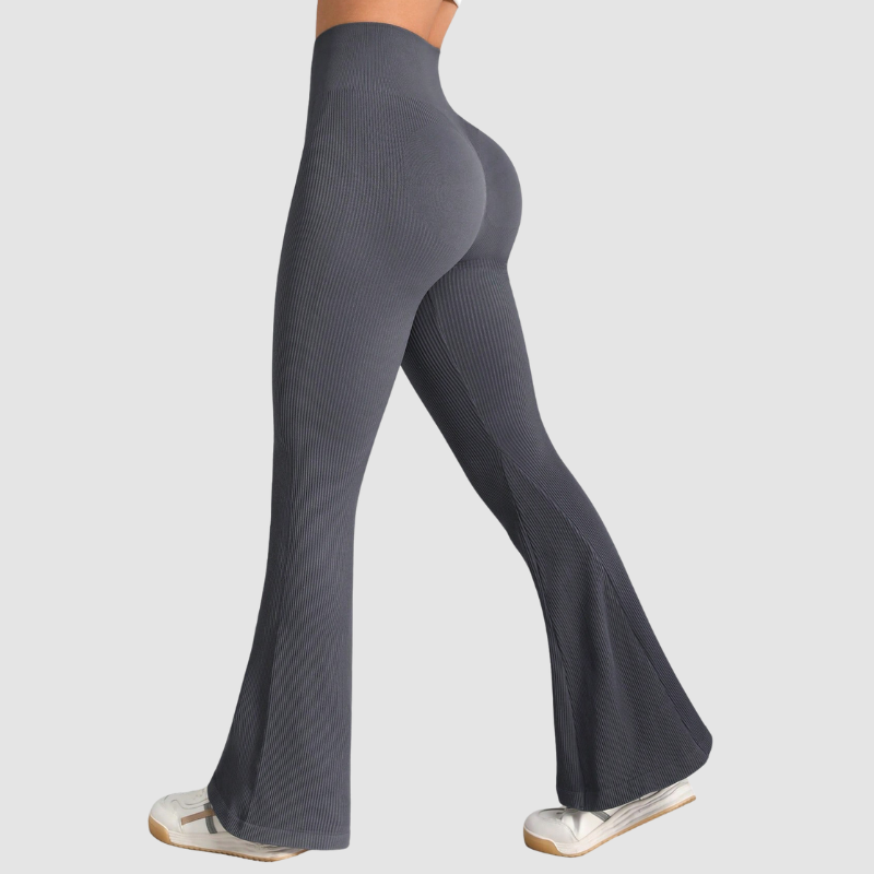 Wholesale striped breathable shaping flared pants