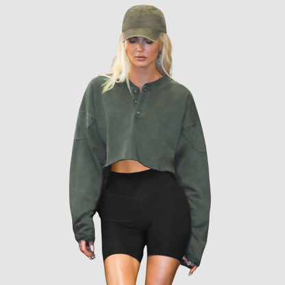 Wholesale women's short pullover sweatshirts