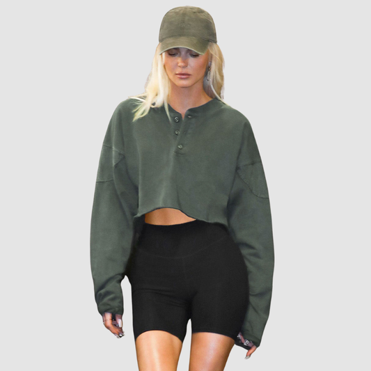 Wholesale women's short pullover sweatshirts