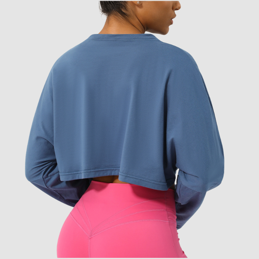 Wholesale Cropped Long Sleeve Yoga Top | Wonderxfans bulk activewear
