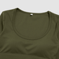 Wholesale Women's Brushed Yoga Set: Long-Sleeve Crop Top & Foldover Wide-Leg Pants