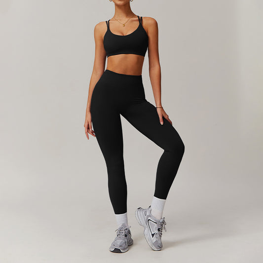 Wholesale Cross back fitness sports bra+Hip-lifting | Wonderxfans bulk activewear
