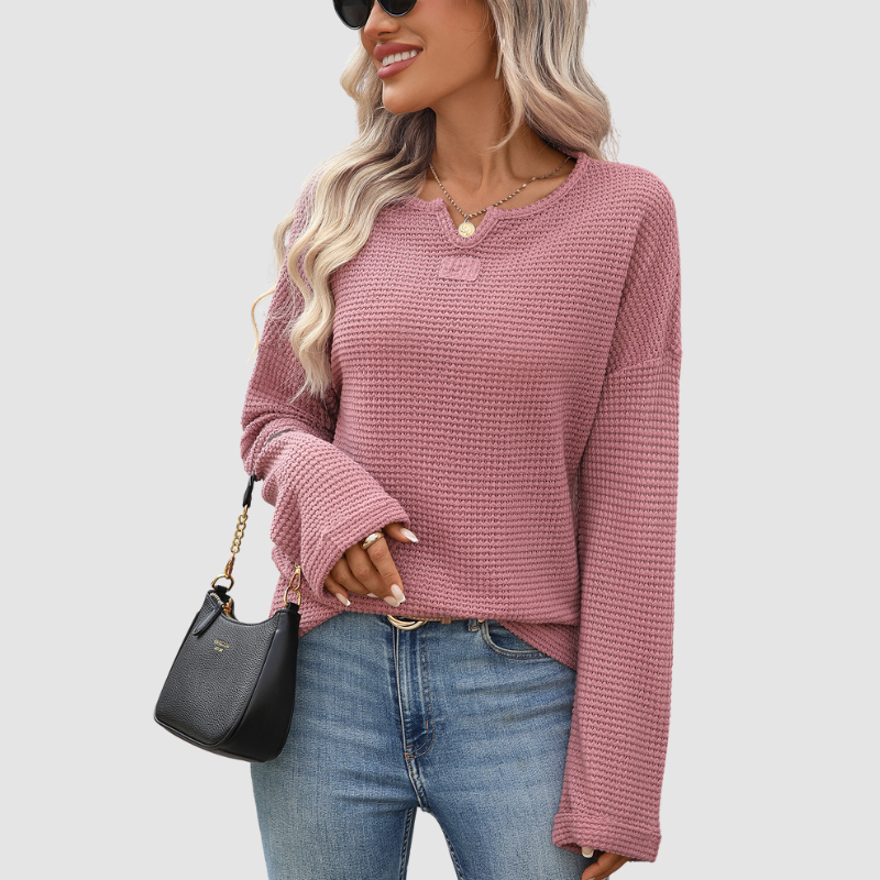 Wholesale women's striped waffle knit tops | Wonderxfans bulk activewear