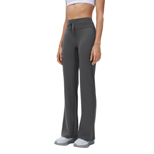 Wholesale High-Waisted Drawstring Flared Pants | Wonderxfans bulk activewear
