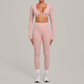Wholesale Women's Activewear Cropped Long-Sleeve Top & High-Waist Leggings Yoga Set