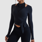 Wholesale fitted long-sleeved yoga top