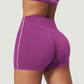 Wholesale Women's Seam-Detail Colorblock High-Waist Booty Shorts – Butt-Lifting Yoga Gym Activewear