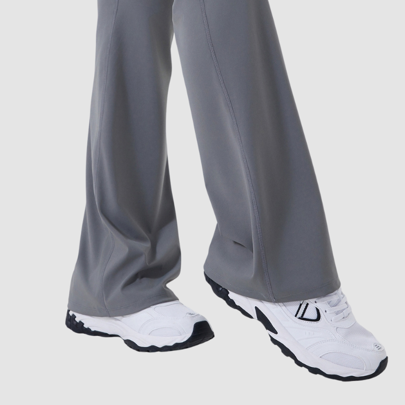 wholesale Flared pants with side pleats