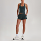 Wholesale Naked-Feel Racerback Sports Bra & High-Waist Biker Shorts Set – Sculpting Yoga 2-Piece