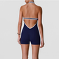 Wholesale Women's Contrast Color Sleeveless Yoga Jumpsuit – Built-In Chest Pad Tennis Fitness