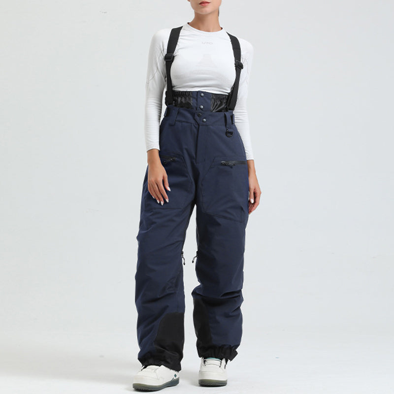 Women's Thickened Thermal Overalls Ski Pants