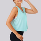 Wholesale Women's Open-Back Yoga Vest – Loose Breathable Gym Running Tank Top