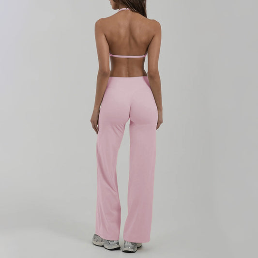 Wholesale Halter-neck backless bra + loose | Wonderxfans bulk activewear