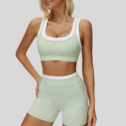 Wholesale Contrast color sports bra + | Wonderxfans bulk activewear