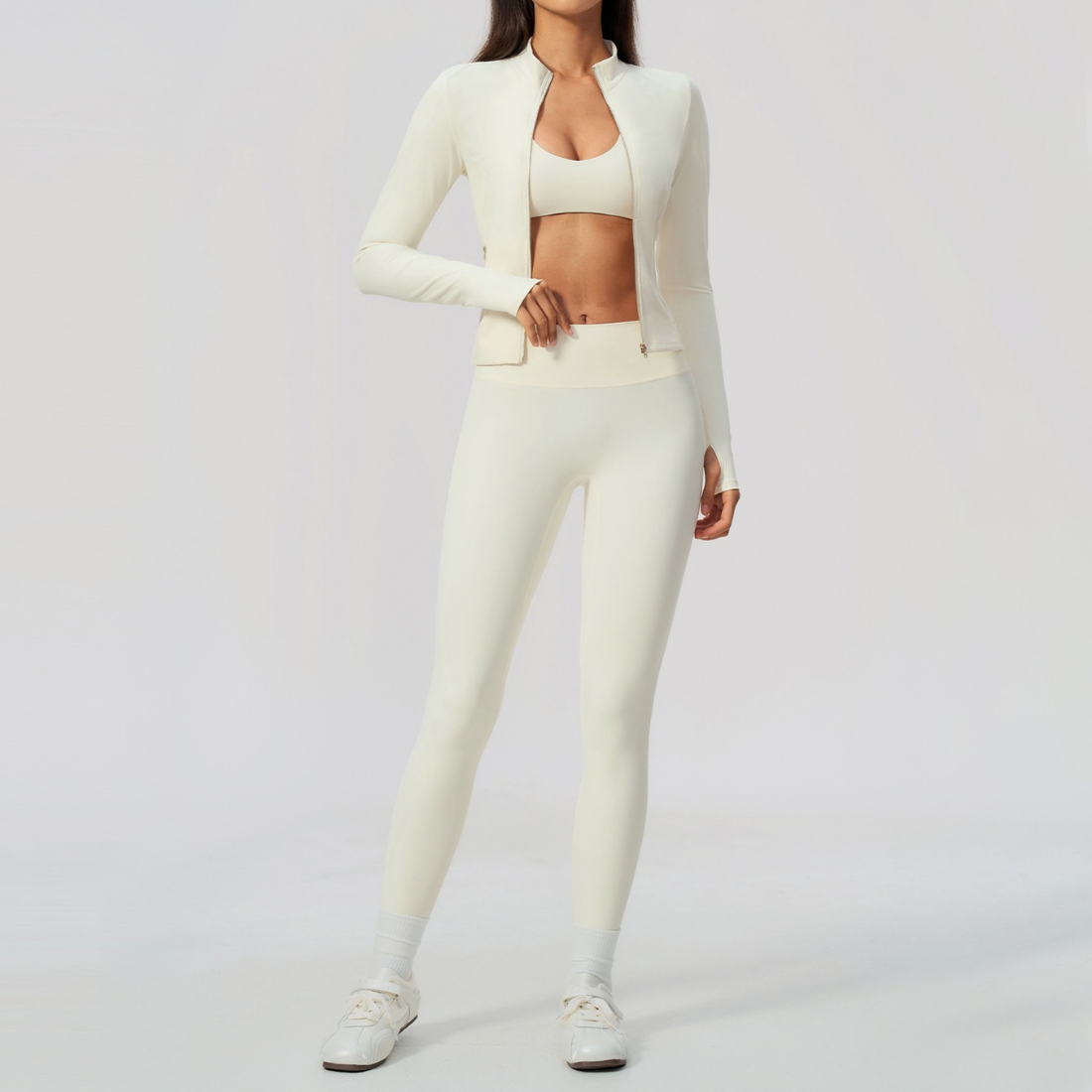 Wholesale Women's Three-Piece Activewear Set – Bra, Jogger Pants & Jacket