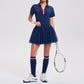 Polo-V Mesh A-Line Skort Set
