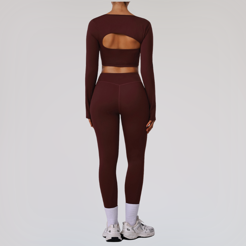 Wholesale yoga top + high-stretch leggings