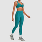 [Wholesale Women’s Ruched Sports Bra & High-Waist Leggings Yoga Set – 9291+1567]