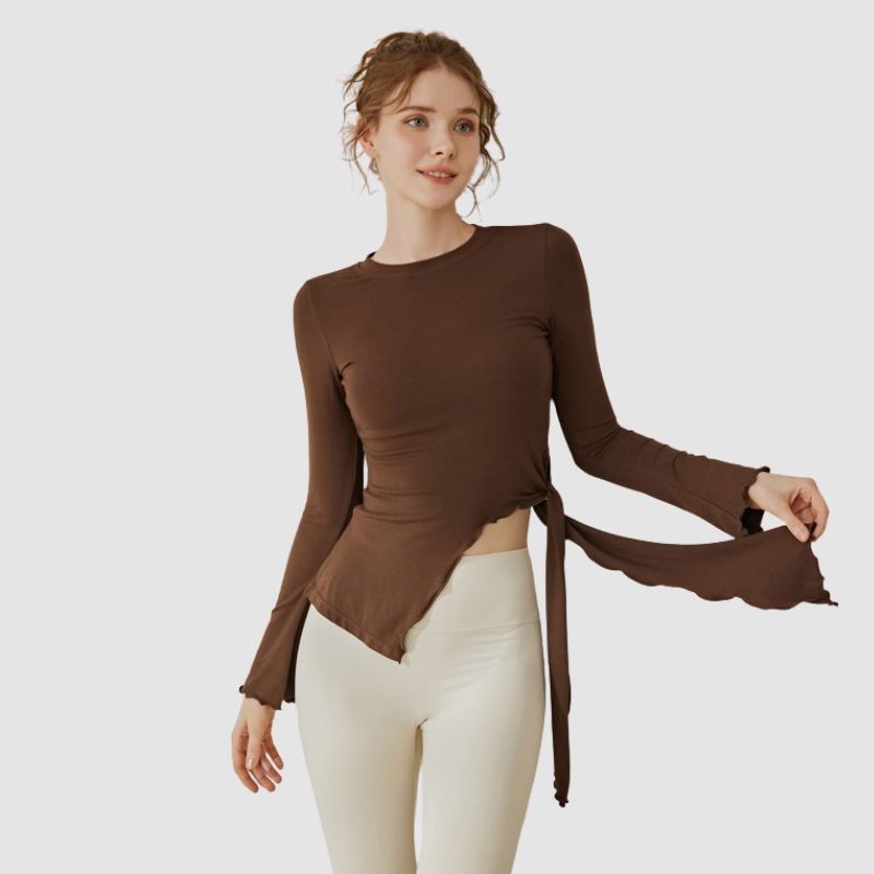 Wholesale Loose Fit Hip-Covering Yoga Top