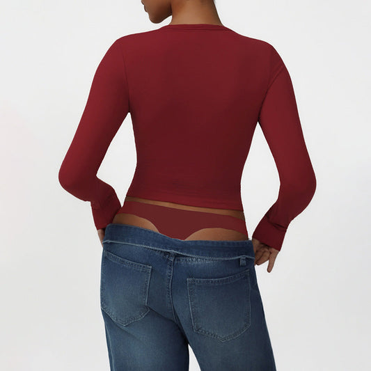 Wholesale Snug-Fit V-Neck Long Sleeve | Wonderxfans bulk activewear