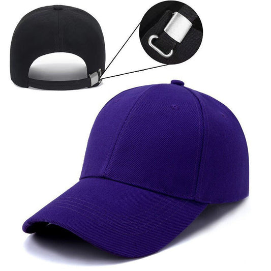 Adjustable solid color light plate baseball cap peaked cap
