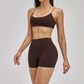 Naked and beautiful back bra+high waisted shorts 2-piece set