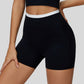 Paneled contrast sports shorts