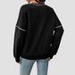 Wholesale Round Neck Seam Detail Sweatshirt – Casual Loose Sportswear Hoodie