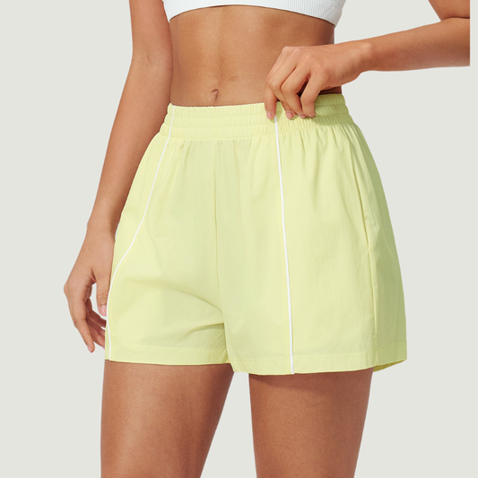 Wholesale Women's UPF50+ Sun Protection Colorblock Shorts – Lightweight Breathable Outdoor Running Sportswear