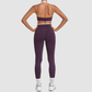 Wholesale Halter Neck Colorblock Yoga Set Sports Bra & Leggings – Naked Feel with Pocket