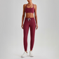 Wholesale Naked-Feel Open-Back Sports Bra & High-Waist Jogger Pants Set – Sculpting Yoga 2-Piece
