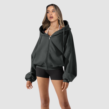 Wholesale loose casual hooded jacket