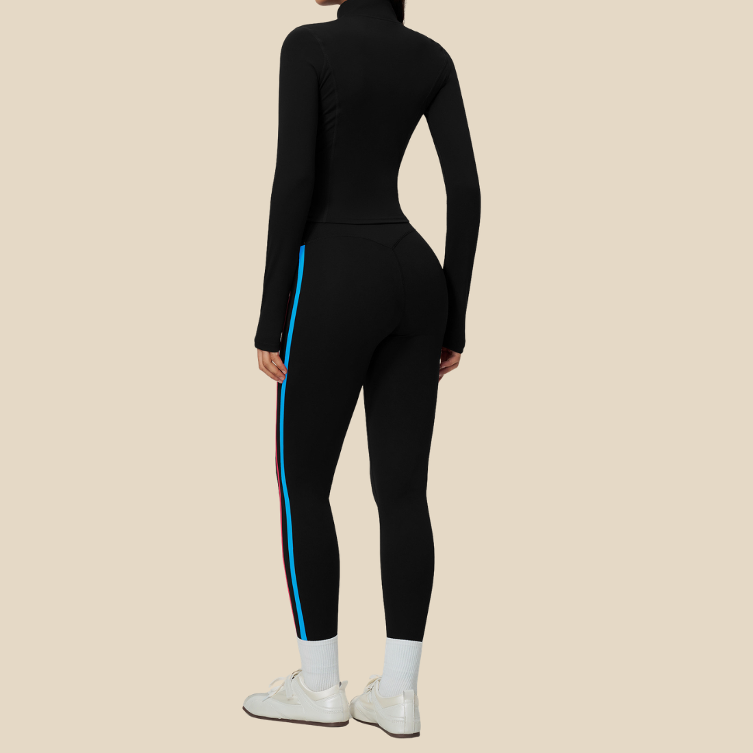 Wholesale Women's Sports Vest, Long Pants & Stand-Collar Jacket Yoga Set
