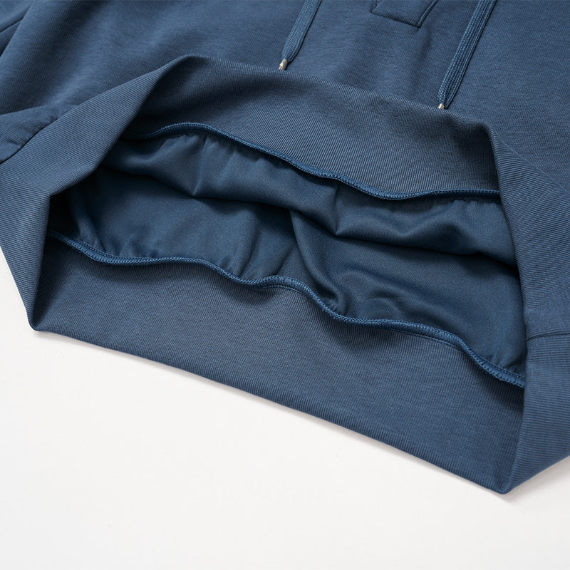 V-neck large hooded jacket+Sports tank top+High-waisted pleated back pants 3-piece set