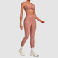 [Wholesale Women’s Ruched Sports Bra & High-Waist Leggings Yoga Set – 9291+1567]