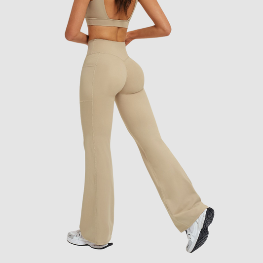 Wholesale women's solid color flared pants | Wonderxfans bulk activewear