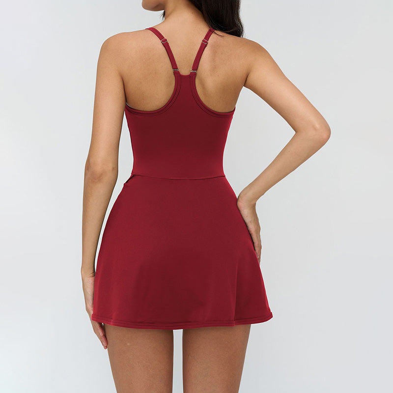 Women's anti-exposure sports tennis dress