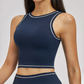 Wholesale contrasting sleeveless fitness yoga tops