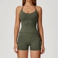 Snug-Fit Tank Top + Butt-Lifting Shorts 2-Piece Set