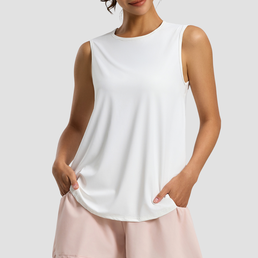 Wholesale Women's Loose Mesh Back Quick-Dry Yoga Tank Top
