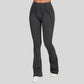 High-waisted and slightly flared casual athletic pants