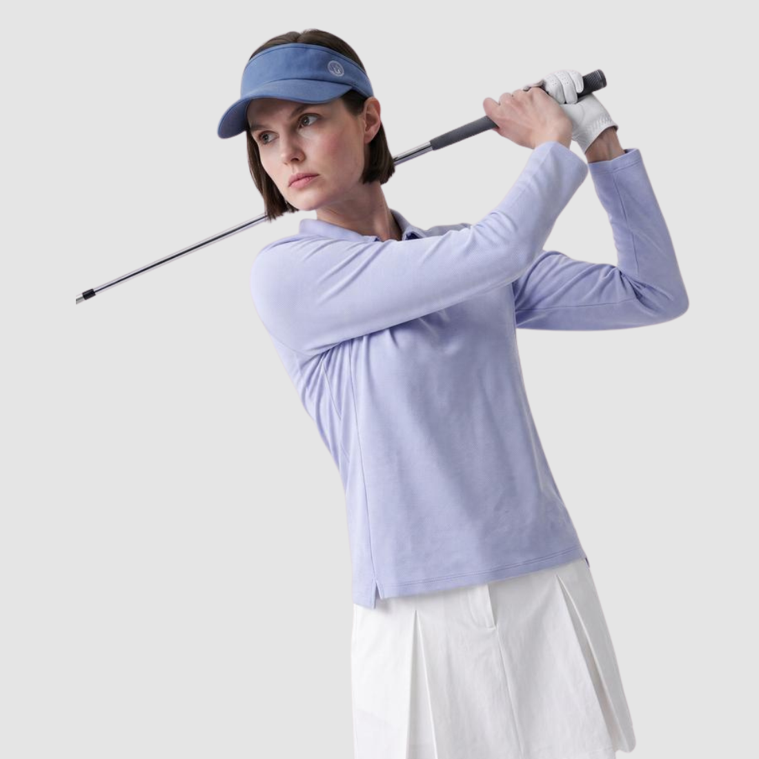 Wholesale Women’s Long-Sleeve Golf Polo Shirt– Breathable Polyester