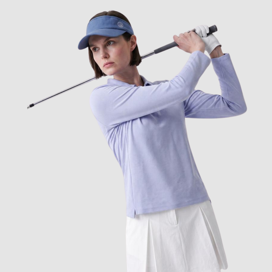 Wholesale Women’s Long-Sleeve Golf Polo Shirt– Breathable Polyester