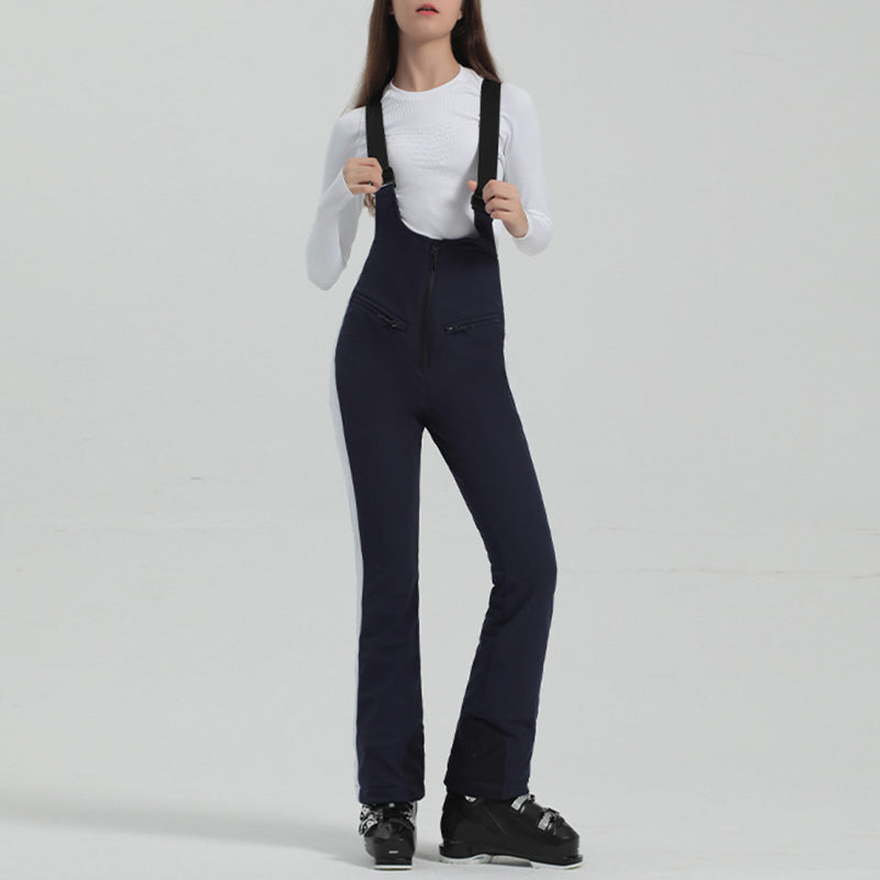 Women's Elastic Waterproof Suspender Ski Pants