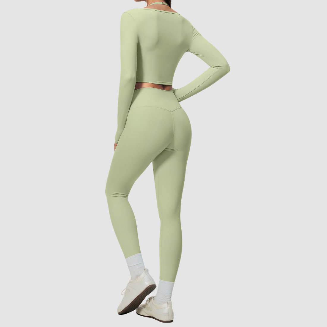 Wholesale Women's Activewear Brushed Bra, Long Pants & Long-Sleeve Top 3-piece Set