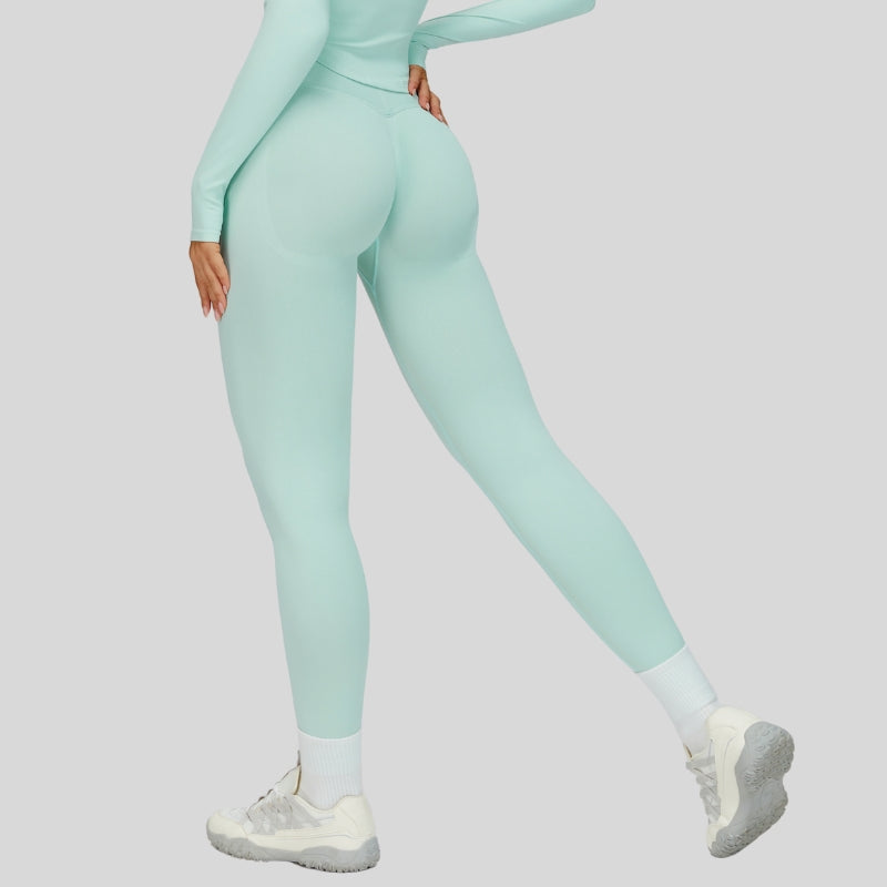 Seamless V-shaped back waist quick-drying legginggs