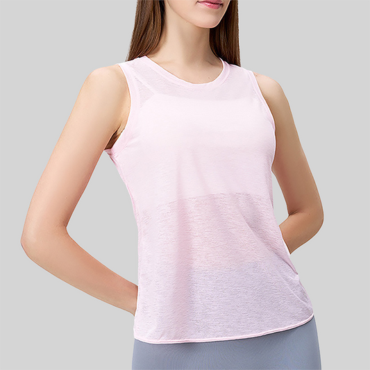 Wholesale Women's Lightweight Open-Back Sports Tank Top with Chest Pad