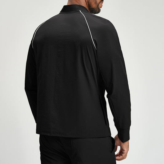 Wholesale Men Recycled Nylon Stand Collar | Wonderxfans bulk activewear