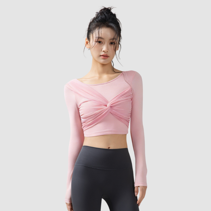 Wholesale Slim Fit Long Sleeve Yoga Top