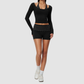 Wholesale Women's Long-Sleeve + Shorts Yoga Fitness Set